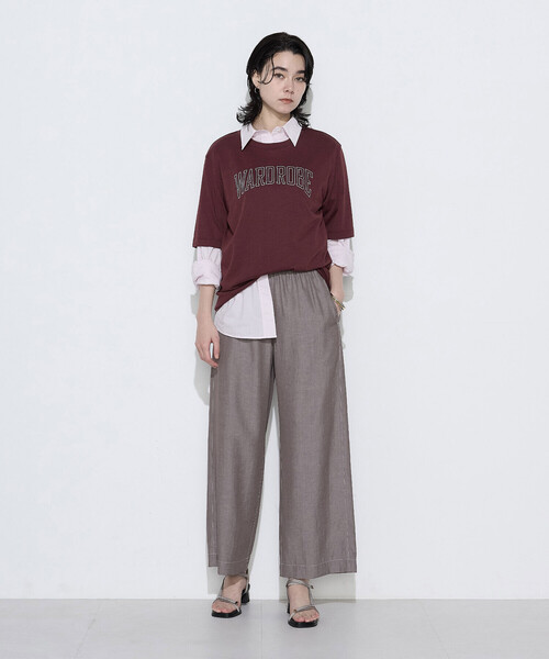 COMME CA Wardrobe(コムサワードローブ)の「〔 +サイズ 〕 ヴィンテージプレーティング天竺 ロゴプリントTシャツ(Tシャツ/カットソー・レディース・ブルー/ホワイト/ボルドー・13号)」の12枚目の写真