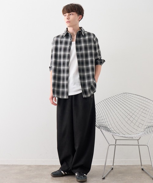 CORPUS SELECT(コーパストーキョー)の「【KANGOL/カンゴール】別注 ポンチスエードバレルパンツ(その他パンツ・メンズ・チャコールグレー/ブラック・M/L/LL)」の8枚目の写真