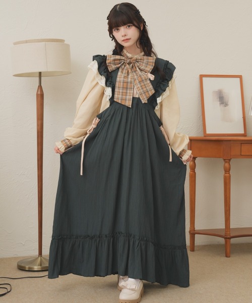 olun（オルン）バルーンスリーブタックワンピース balloon sleeve tuck onepiece/バルーンスリーブタックワンピース