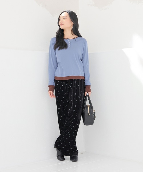 Honeys(ハニーズ)の「ベロアストレートパンツ(その他パンツ・レディース・ブラック系その他2/ブラウン系その他2/ブラック・M/LL/L/S)」の8枚目の写真