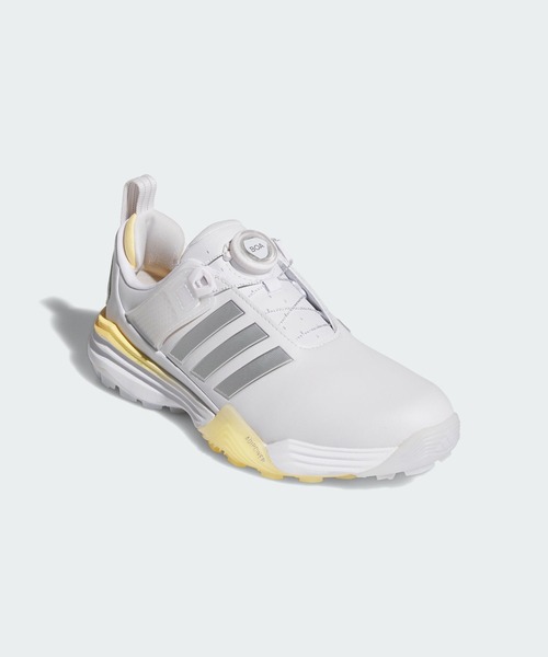 adidas（アディダス）の「アディパワー 26 BOA スパイクレス ゴルフ / ADIPOWER 26 BOA SPIKELESS GOLF SHOES【adidas Golf/アディダスゴルフ】（スニーカー・レディース・グレー・22.5cm/23.5cm/24.5cm/25.5cm/23.0cm/24.0cm/25.0cm/22.0cm）」の2枚目の写真