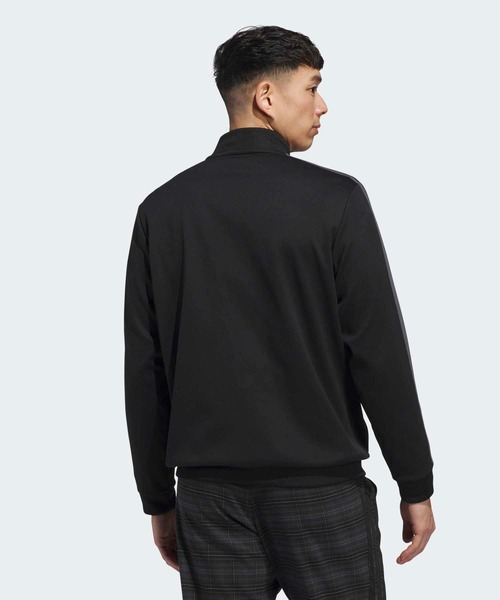 adidas(アディダス)の「スリーストライプス フルジップトラックジャケット【adidas Golf/アディダスゴルフ】(ブルゾン・メンズ・ブラック・SMALL/MEDIUM/LARGE/X-LARGE/XX-LARGE)」の2枚目の写真