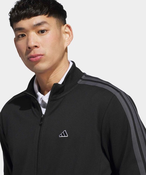 adidas(アディダス)の「スリーストライプス フルジップトラックジャケット【adidas Golf/アディダスゴルフ】(ブルゾン・メンズ・ブラック・SMALL/MEDIUM/LARGE/X-LARGE/XX-LARGE)」の3枚目の写真