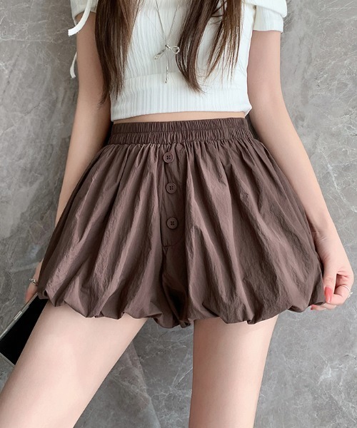 FLINEA（フリネア）の「ショートバルーンパンツ（その他パンツ・レディース・ネイビー/ブラウン/ホワイト/ブラック・FREE）」の3枚目の写真