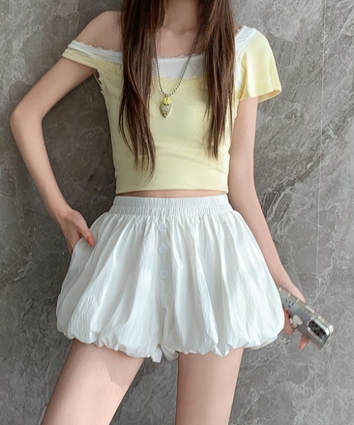FLINEA（フリネア）の「ショートバルーンパンツ（その他パンツ・レディース・ネイビー/ブラウン/ホワイト/ブラック・FREE）」の17枚目の写真