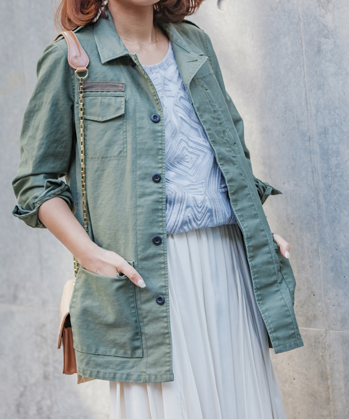 DouDou（ドゥドゥ）の「【DouDou】ミリタリージャケット（その他アウター・レディース・ベージュ/カーキ・FREE）」の18枚目の写真