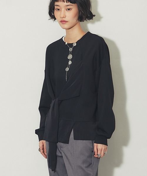 ANOTHER S(アナザーエス)の「フロントリボン結びプルオーバー(Tシャツ/カットソー・レディース・ホワイト/ブラック・FREE)」の17枚目の写真