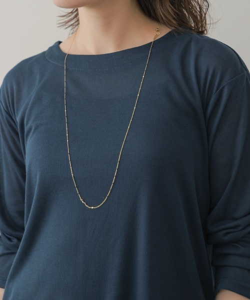 Bou Jeloud(ブージュルード)の「シアーカットプルオーバー(Tシャツ/カットソー・レディース・ブラウン/ブラック/オフホワイト/ブルー/オリーブ・FREE)」の10枚目の写真