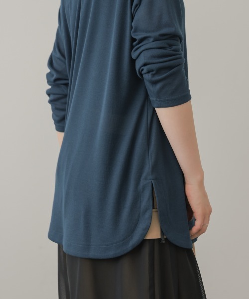 Bou Jeloud(ブージュルード)の「シアーカットプルオーバー(Tシャツ/カットソー・レディース・ブラウン/ブラック/オフホワイト/ブルー/オリーブ・FREE)」の11枚目の写真