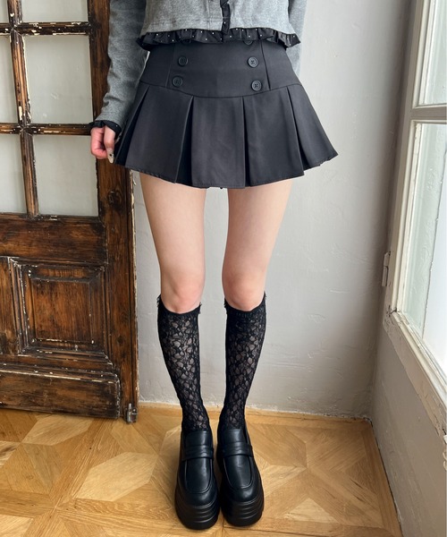 PHILLY(フィリー)の「ダブルボタンミニプリーツスカート(スカート・レディース・ブラック/グレー・FREE)」の14枚目の写真