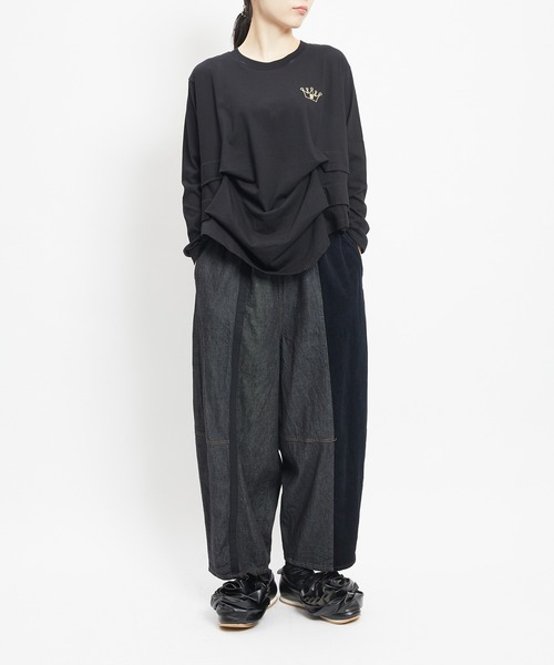 gomme(ゴム)の「サイドタックT(Tシャツ/カットソー・レディース・ホワイト/チャコールグレー/ブラウン/ブラック・MEDIUM)」の13枚目の写真