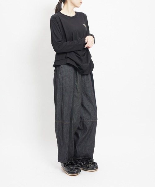 gomme(ゴム)の「サイドタックT(Tシャツ/カットソー・レディース・ホワイト/チャコールグレー/ブラウン/ブラック・MEDIUM)」の15枚目の写真