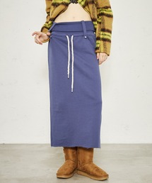 WAIST RIB LONG SKIRT