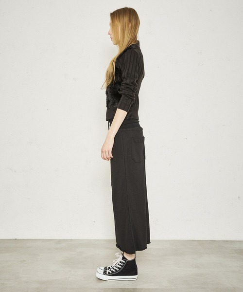 FTW(エフティダブリュー)の「WAIST RIB LONG SKIRT(スカート・レディース・グレー/ネイビー/ブラック・MEDIUM/SMALL)」の13枚目の写真