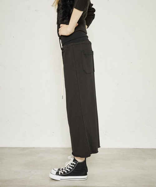 FTW(エフティダブリュー)の「WAIST RIB LONG SKIRT(スカート・レディース・グレー/ネイビー/ブラック・MEDIUM/SMALL)」の6枚目の写真