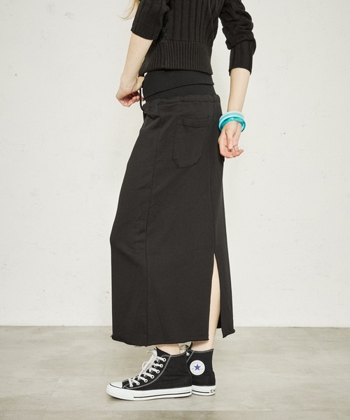 FTW(エフティダブリュー)の「WAIST RIB LONG SKIRT(スカート・レディース・グレー/ネイビー/ブラック・MEDIUM/SMALL)」の9枚目の写真