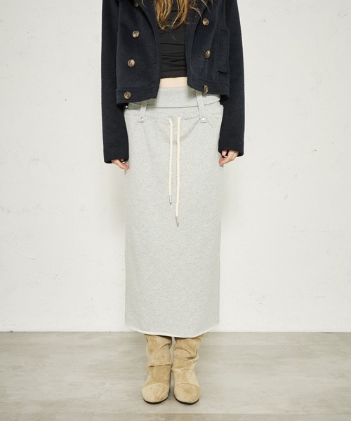 FTW(エフティダブリュー)の「WAIST RIB LONG SKIRT(スカート・レディース・グレー/ネイビー/ブラック・MEDIUM/SMALL)」の16枚目の写真