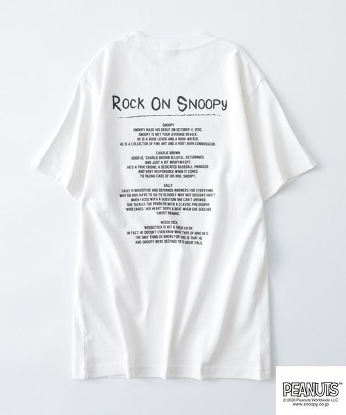 PEANUTS（ピーナッツ）の「PEANUTSロックバンド半袖Tシャツ（Tシャツ/カットソー・メンズ・オフホワイト/ブラック/ホワイト系/ブラック系・M/LL/L/S）」の16枚目の写真
