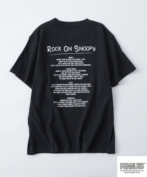 PEANUTS（ピーナッツ）の「PEANUTSロックバンド半袖Tシャツ（Tシャツ/カットソー・メンズ・オフホワイト/ブラック/ホワイト系/ブラック系・M/LL/L/S）」の11枚目の写真