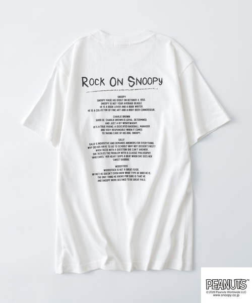 PEANUTS（ピーナッツ）の「PEANUTSロックバンド半袖Tシャツ（Tシャツ/カットソー・メンズ・オフホワイト/ブラック/ホワイト系/ブラック系・M/LL/L/S）」の9枚目の写真