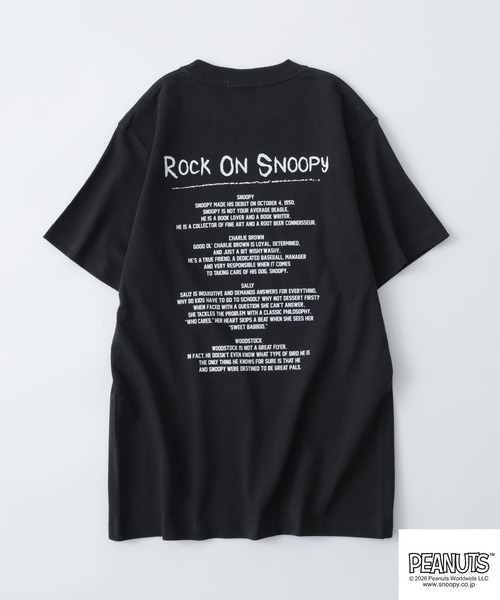PEANUTS（ピーナッツ）の「PEANUTSロックバンド半袖Tシャツ（Tシャツ/カットソー・メンズ・オフホワイト/ブラック/ホワイト系/ブラック系・M/LL/L/S）」の6枚目の写真