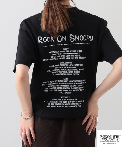 PEANUTS（ピーナッツ）の「PEANUTSロックバンド半袖Tシャツ（Tシャツ/カットソー・メンズ・オフホワイト/ブラック/ホワイト系/ブラック系・M/LL/L/S）」の21枚目の写真