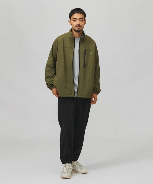 NEW BALANCE(ニューバランス)の「【別注】ニューバランス New Balance ウーブンスタンドカラージャケットストレッチ 限定コラボ(ナイロンジャケット・メンズ・ネイビー/ブラック/カーキ・L/3L/M/S)」の5枚目の写真