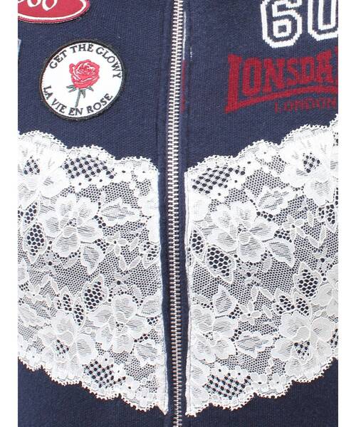 jouetie（ジュエティ）の「【LONSDALE×jouetie】ZIPニットカーデ（カーディガン/ボレロ・レディース・グレー/ブラック/ネイビー・FREE）」の9枚目の写真