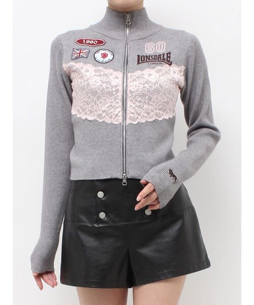 jouetie（ジュエティ）の「【LONSDALE×jouetie】ZIPニットカーデ（カーディガン/ボレロ・レディース・グレー/ブラック/ネイビー・FREE）」の11枚目の写真