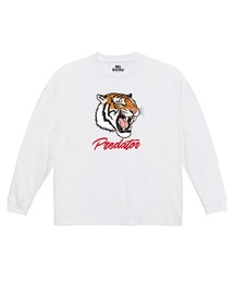 NOBOUND（ノーバウンド） 長袖Tシャツ メンズ レディース ユニセックス タイガーイラスト プリント ビッグシルエット Tシャツ 長袖 トップス カットソー ストリート カジュアル