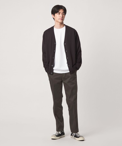green label relaxing(グリーンレーベルリラクシング)の「TC サテン スマートレッグ S2 パンツ -ストレッチ-(チノパンツ・メンズ・オリーブ/ネイビー/ライトグレー・L/S/XL/M)」の10枚目の写真