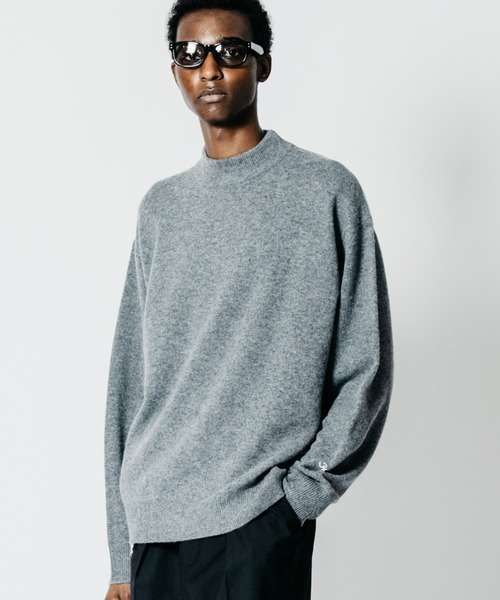 YAK WOOL BLEND MOCK NECK KNIT SWEATER（ニット/セーター）｜CRIMIE