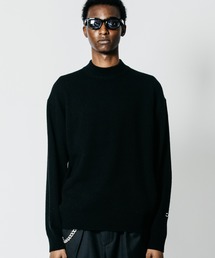 YAK WOOL BLEND MOCK NECK KNIT SWEATER