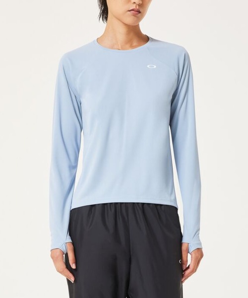 OAKLEY(オークリー)の「オークリー RADIANT QD OP L/S TEE 10.0/Tシャツ/スポーツ・トレーニング/レディース//OAKLEY(Tシャツ/カットソー・レディース・ホワイト/ブラック/ライトブルー・XS/S/M/L)」の3枚目の写真