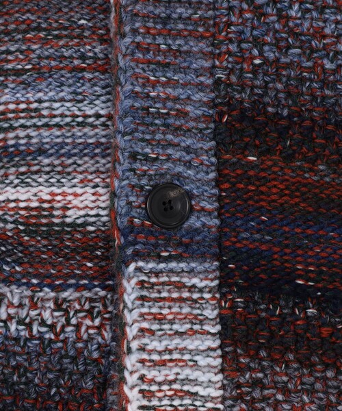 TOMORROWLAND （トゥモローランド）の「【WEB先行予約】TOMORROWLAND tricot パッチワーク チャンキーニットブルゾン（ニット/セーター・メンズ・ブラック/ブルー系その他2/ライトブラウン・S/M）」の13枚目の写真