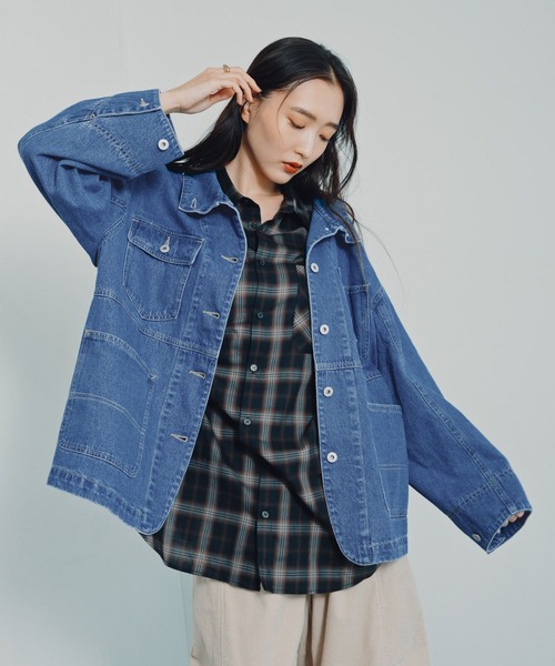 LEPSIM(レプシィム)の「アソートカバーオール 1055036(デニムジャケット・レディース・ブラウン/ブルー/ブラック系その他・FREE)」の10枚目の写真