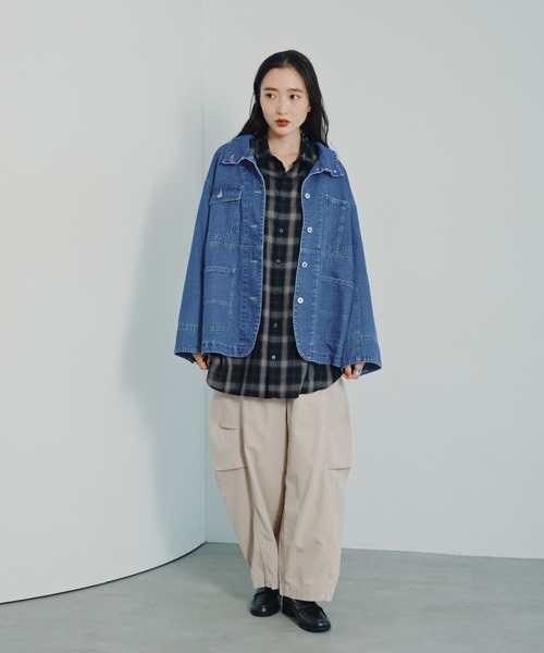 LEPSIM(レプシィム)の「アソートカバーオール 1055036(デニムジャケット・レディース・ブラウン/ブルー/ブラック系その他・FREE)」の12枚目の写真
