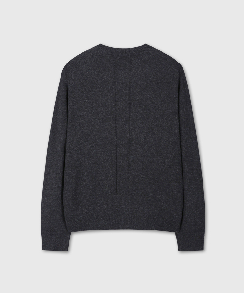 DIVEIN（ダイブイン）の「ROUND NECK KNIT CARDIGAN (CHARCOAL)（カーディガン/ボレロ・メンズ・その他・1/2）」の3枚目の写真