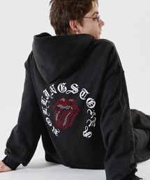 MSG（エムエスジー）の「THE ROLLING STONES 別注 ホースシューロゴラインストーンダブルZIPパーカー（パーカー）」