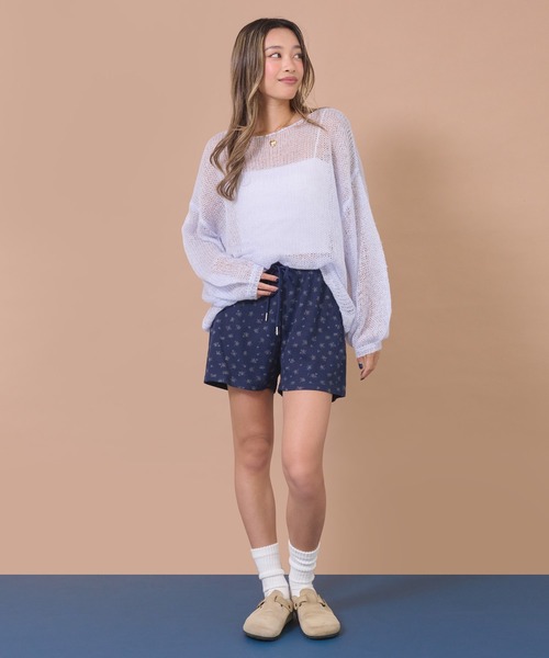 anap mimpi(アナップミンピ)の「シアーニットトップス(ニット/セーター・レディース・ライトブルー/アイボリー/ダークグレー・F)」の7枚目の写真
