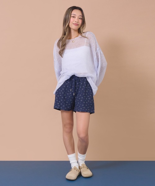 anap mimpi(アナップミンピ)の「シアーニットトップス(ニット/セーター・レディース・ライトブルー/アイボリー/ダークグレー・F)」の8枚目の写真