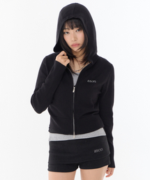 FABLE KNIT HOOD ZIP-UP / BLACK