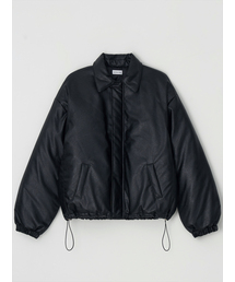 NUS（ナス）の「Kara Leather Padding Jacket  (black)（ダウンジャケット/コート）」