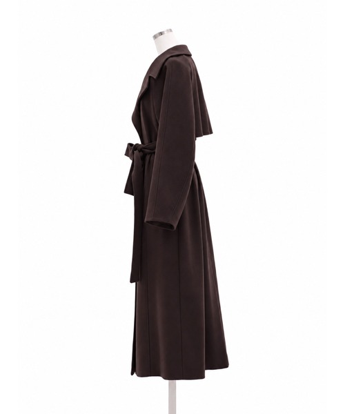 PUBLIC TOKYO（パブリックトウキョウ）の「【ZOZO限定先行発売】【日本製】新型wool100 3wayロングコート/ウール100％コート/ロングコート/オフィスカジュアル/オケージョン/保温/撥水/静電気防止/ウール100%/冬服/通勤/オンライン限定（ステンカラーコート・レディース・ブラック/ベージュ/ブラウン・1/2）」の15枚目の写真