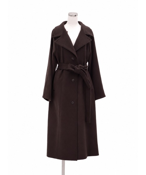 PUBLIC TOKYO（パブリックトウキョウ）の「【ZOZO限定先行発売】【日本製】新型wool100 3wayロングコート/ウール100％コート/ロングコート/オフィスカジュアル/オケージョン/保温/撥水/静電気防止/ウール100%/冬服/通勤/オンライン限定（ステンカラーコート・レディース・ブラック/ベージュ/ブラウン・1/2）」の18枚目の写真