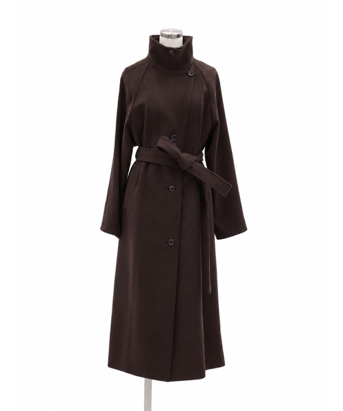 PUBLIC TOKYO（パブリックトウキョウ）の「【ZOZO限定先行発売】【日本製】新型wool100 3wayロングコート/ウール100％コート/ロングコート/オフィスカジュアル/オケージョン/保温/撥水/静電気防止/ウール100%/冬服/通勤/オンライン限定（ステンカラーコート・レディース・ブラック/ベージュ/ブラウン・1/2）」の16枚目の写真
