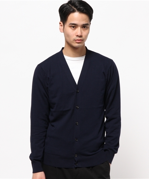 HELIOPOLE（エリオポール）の「ドレスコットンカーディガン（カーディガン/ボレロ・メンズ・キャメル/ブラック/ネイビー/ピンク・M/L）」の3枚目の写真