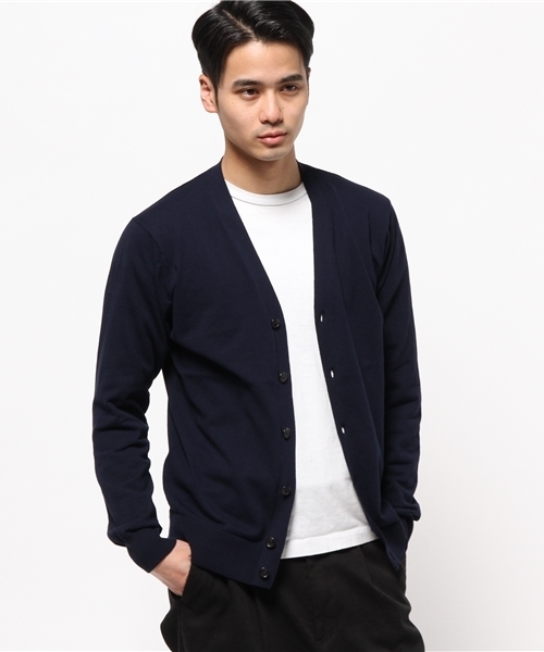 HELIOPOLE（エリオポール）の「ドレスコットンカーディガン（カーディガン/ボレロ・メンズ・キャメル/ブラック/ネイビー/ピンク・M/L）」の8枚目の写真