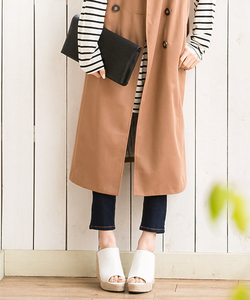 Re:EDIT（リエディ）の「《人気NO.1サボサンダル》ジュート巻きウェッジソールサンダル/サボ/シューズ[CHICMUSE][リエディオリジナル]（サンダル・レディース・ネイビー/ブラック系その他/ブラック×ブラック/ホワイト×ホワイト/マルチ/ベージュ/ブラック/アイボリー/カーキ/ホワイト系その他/ブラウン/レッド/ライトホワイト/ダークブラック/パイソン・LARGE/SMALL/MEDIUM/X-LARGE）」の4枚目の写真