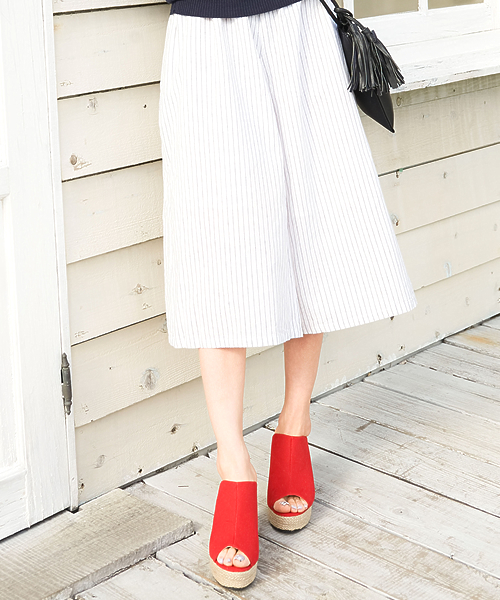 Re:EDIT（リエディ）の「《人気NO.1サボサンダル》ジュート巻きウェッジソールサンダル/サボ/シューズ[CHICMUSE][リエディオリジナル]（サンダル・レディース・ネイビー/ブラック系その他/ブラック×ブラック/ホワイト×ホワイト/マルチ/ベージュ/ブラック/アイボリー/カーキ/ホワイト系その他/ブラウン/レッド/ライトホワイト/ダークブラック/パイソン・LARGE/SMALL/MEDIUM/X-LARGE）」の13枚目の写真